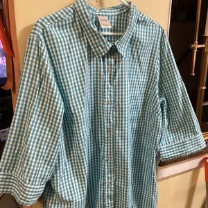 Women’s Button Down Plaid Top